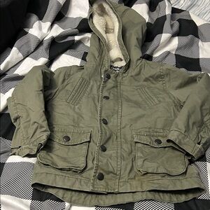 OshKosh B'gosh Olive Hooded Puffer Jacket